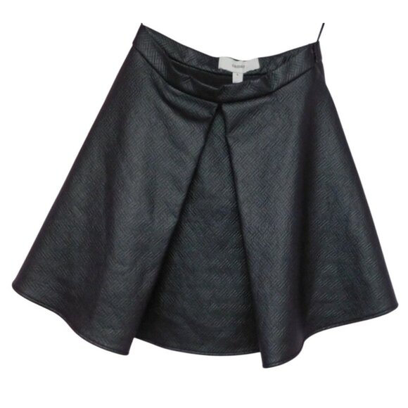 Cameo Bloom Polyurethane Skirt Size S Black Textured Flared Design NWT - Picture 1 of 9